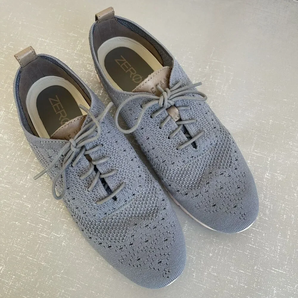 Cole Haan Women's‎ Originalgrand Stitchlite Wing Tip Oxford Knit Shoes 9 B